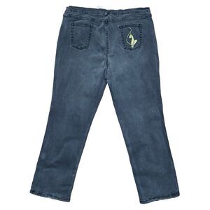 Vintage Baby Phat Womens Jeans Size 24 Gray Denim Straight Leg Y2K Cat 42x30